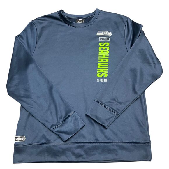 NFL Other - Seattle Seahawks NFL Combine Authentic Training Crew Sweatshirt Navy Green Large